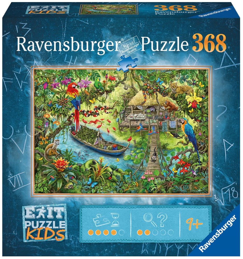 Ravensburger Puzzle 129249 Exit KIDS: Džungľa 368 dielikov